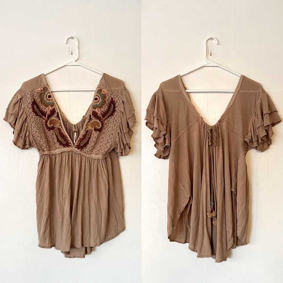 Free People Embroidered Fiesta Nueva Tunic Top - Picture 3 of 11